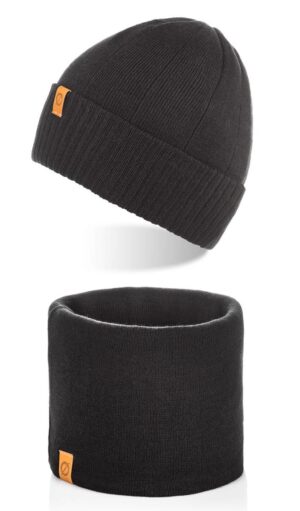 Brødrene komplet czarna czapka cz8 + komin k2