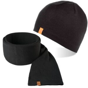 Zestaw czapka męska cz1 + szalik s6 brødrene czarny