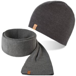 Grafitowy komplet czapka cz1 + szalik s6 brødrene