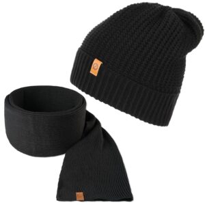 Czarny komplet brødrene czapka cz14 + szalik s6