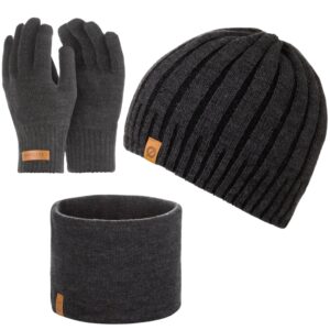 Brødrene czapka męska cz16 + komin k2 + rękawiczki r1