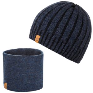 Modny komplet granatowy brødrene czapka cz16 + komin k2