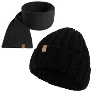 Brødrene komplet czarna czapka cz47 + szalik s6