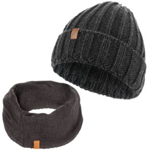 Komplet zimowy brødrene czapka cz47 + komin k3 szary