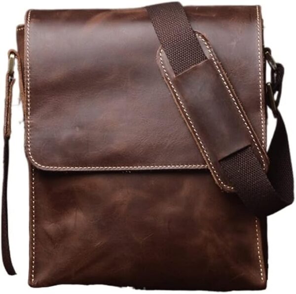 KANBUN YADECN torba crossbody prawdziwa skóra męska na ramię klasyczna listonoszka męskie małe torby 29 cm, D, Talla �nica