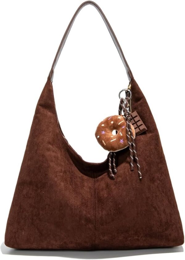 Aucuu Zamszowa torebka damska, vintage zamszowa torba na ramię, torby typu tote hobo, damskie torby na ramię retro o dużej pojemności do pracy, podróży, zakupów