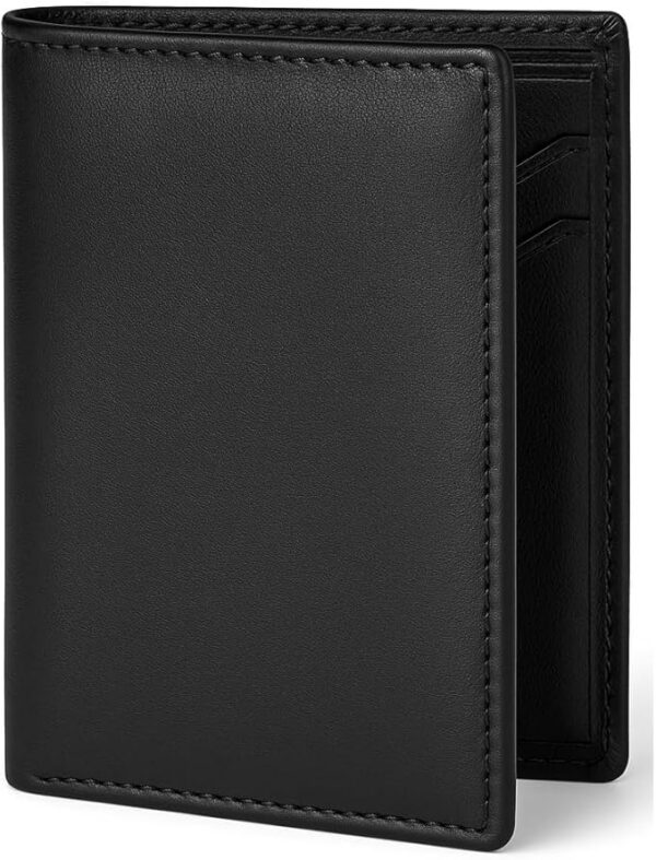 Portfele męskie - Mały męski portfel na karty - Carteiras Homens Wallet - Carteira na cukierki - skórzany portfel z ochroną RFID - Homem Cartoes Holder, Czarny (Black), Une taille, swobodny