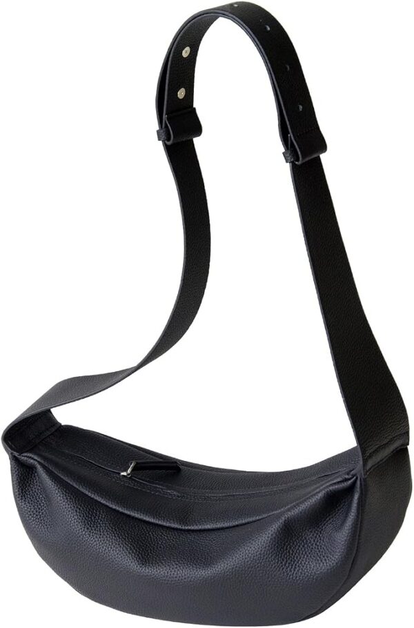 DONNAIN Torby na ramię z prawdziwej skóry crossbody damskie, minimalistyczny styl, na co dzień, torby na klatkę piersiową z szerokim paskiem