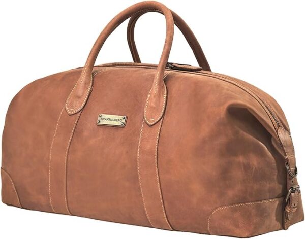 DRAKENSBERG Skórzana torba weekendowa "David" torba podróżna dla mężczyzn i kobiet, styl vintage, możliwość rozszerzenia, Medium, 55cm, 45 Liter