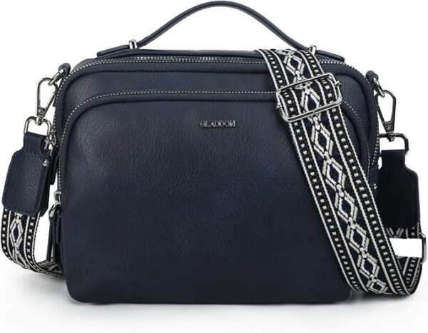 Gladdon Torba na ramię damska, torba na ramię z zamkiem błyskawicznym, torebka crossbody, mała, damska