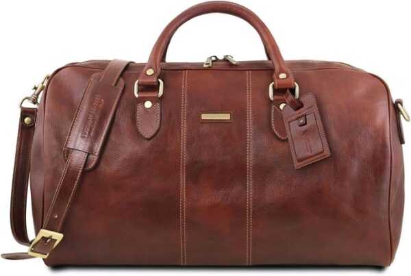 Tuscany Leather Lisbona skórzana torba podróżna - duży rozmiar, Brązowy, Big