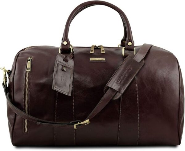 Tuscany Leather TL Voyager skórzana torba podróżna - duży rozmiar, Ciemny brąz, Big
