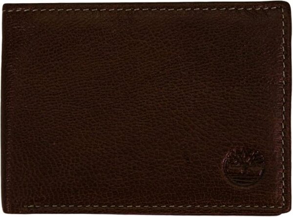 Timberland Męski skórzany portfel passcase Security RFID Billfold, Ciemny brąz, Rozmiar uniwersalny
