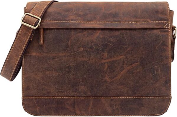 Lloyd Baker Torba robocza z prawdziwej skóry, skórzana torba biznesowa, torba na ramię, torba na ramię z paskiem crossbody, idealna dla profesjonalistów i podróżników, DOLY, Straszny Brązowy