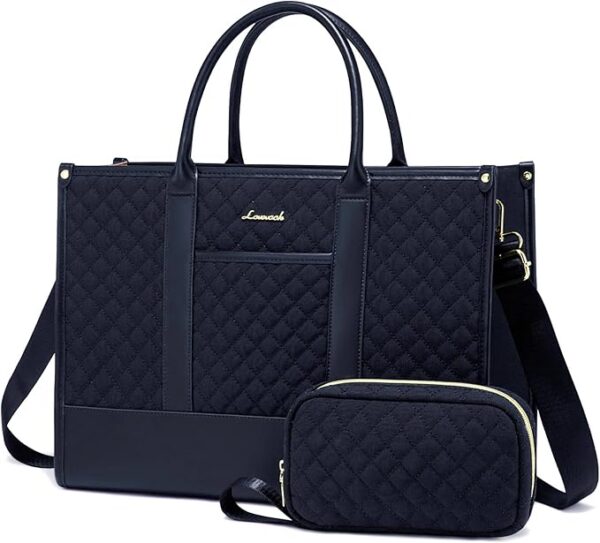LOVEVOOK Torba na Laptopa Damska, Wodoodporna Torba Robocza Duża Szkolna Biznesowa Aktówka Nauczycielska Typu Tote, Torba na Notebooka do Biura, Uniwersytetu