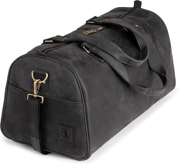 Berliner Bags Weekender Oslo skórzana torba podróżna dla mężczyzn i kobiet, brązowa duża 45 l