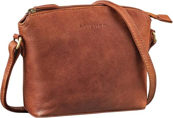 STILORD "Melinda" Klasyczna Skórzana Torba Damska na Ramię Mała Torebka Crossbody Bag Vintage Torba Rekreacyjna i Torebka Wieczorowa z Prawdziwej Skóry Kolor:arona - brązowy