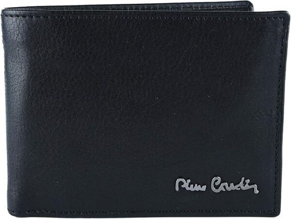Pierre Cardin Portfel Męski Skórzany Czarny z Ochroną RFID, Portmonetką i Miejscem na Karty, Pudełko Prezentowe