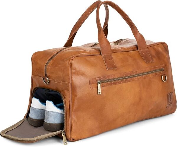 Berliner Bags Austin Vintage Weekender skórzana torba podróżna dla kobiet i mężczyzn - brązowa, XL