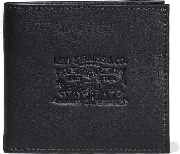 Levi's Clairview Bifold męski portfel na monety, 2 x 10 x 11 cm (szer. x wys. x głęb.), czarny - Schwarz 59 - jeden rozmiar
